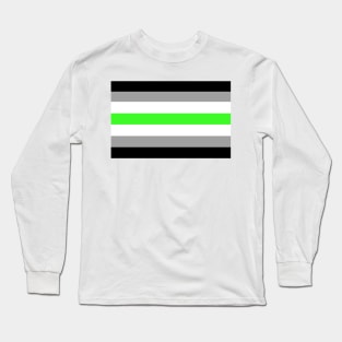 Agender Pride Flag Long Sleeve T-Shirt